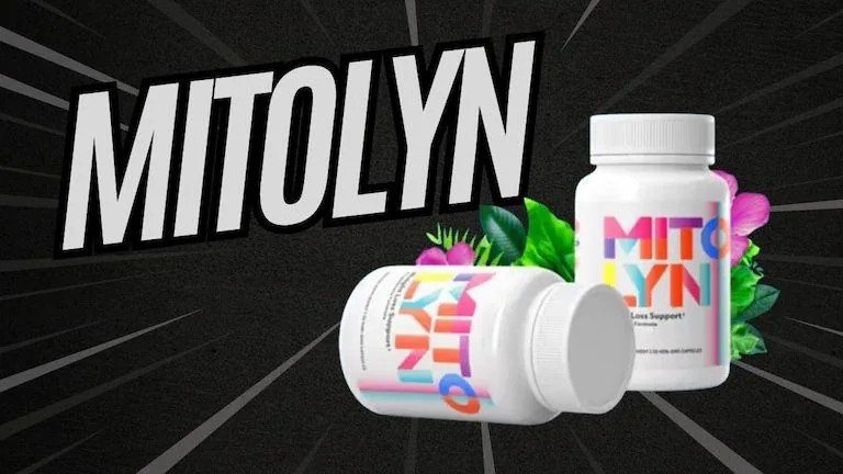 “Mytolin supplement packaging displayed with brand design elements”